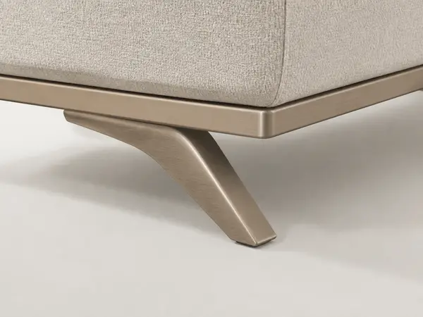 Stone grey sectional sofa pair – close-up fabric detail