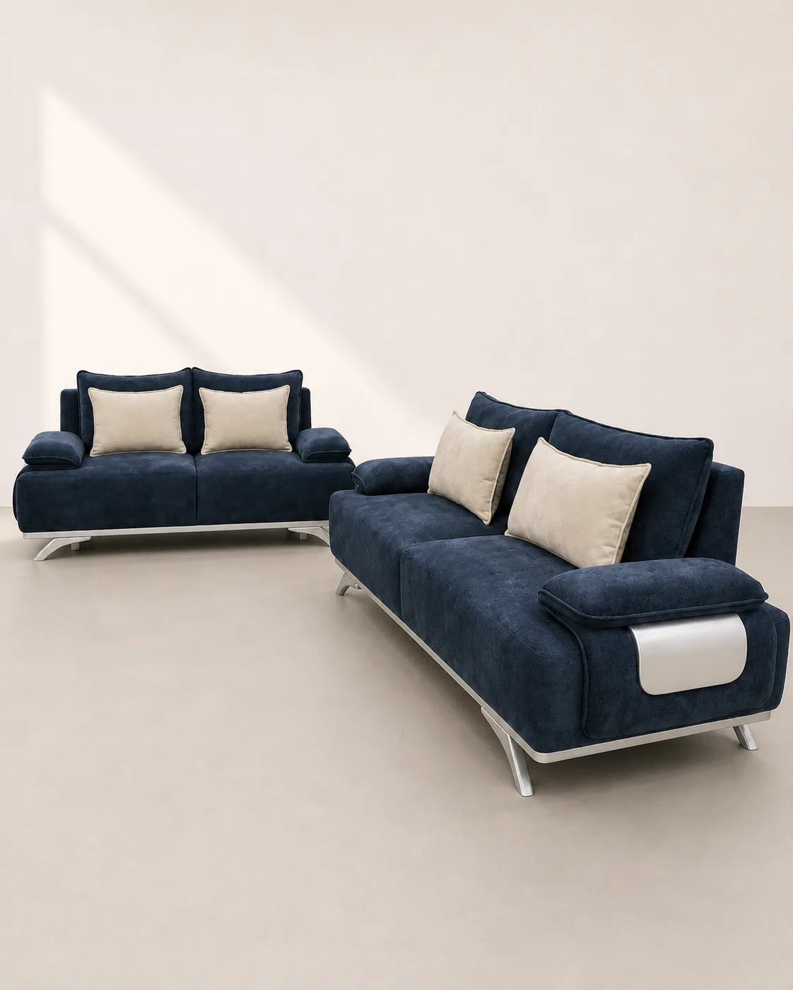 Navy Denim Sofa Set at Modi Interiors Jagatpura Jaipur