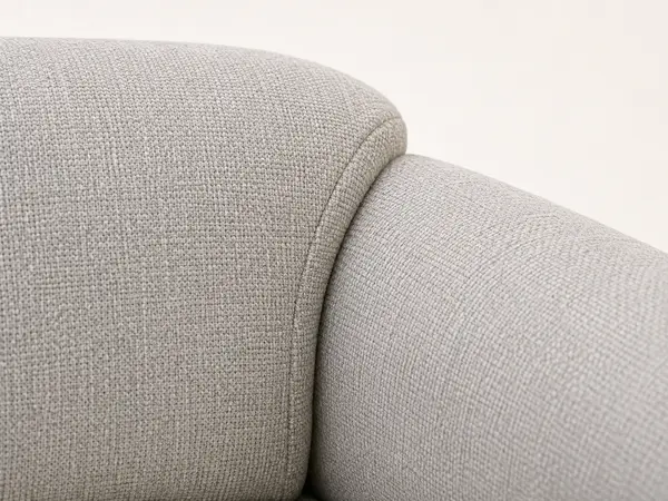 Grey Woven Sofa Set with Mustard Chairs — image 7